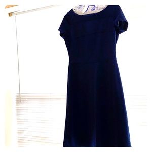 Navy Scoop Neck Dress